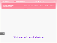 Tablet Screenshot of jannatikhatoon.com